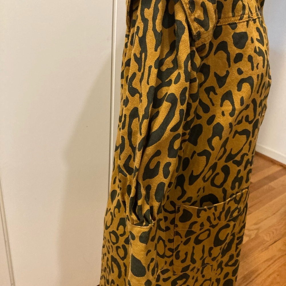 Animal Print Denim Long Jacket/Dress - L NWOT - Picture 5 of 11